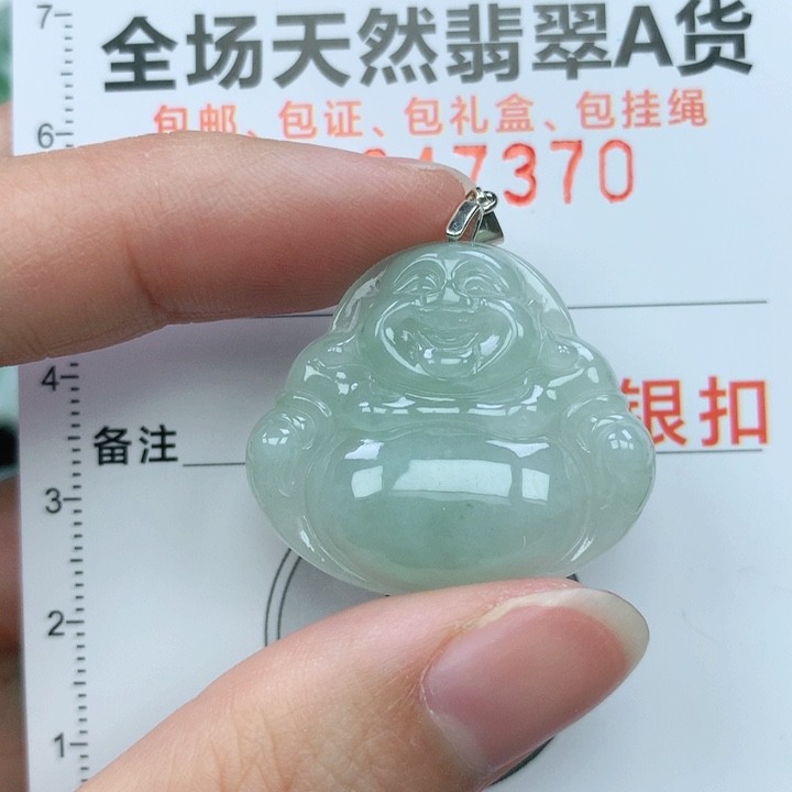 翡翠颈饰银S925镶嵌天然翡翠a货