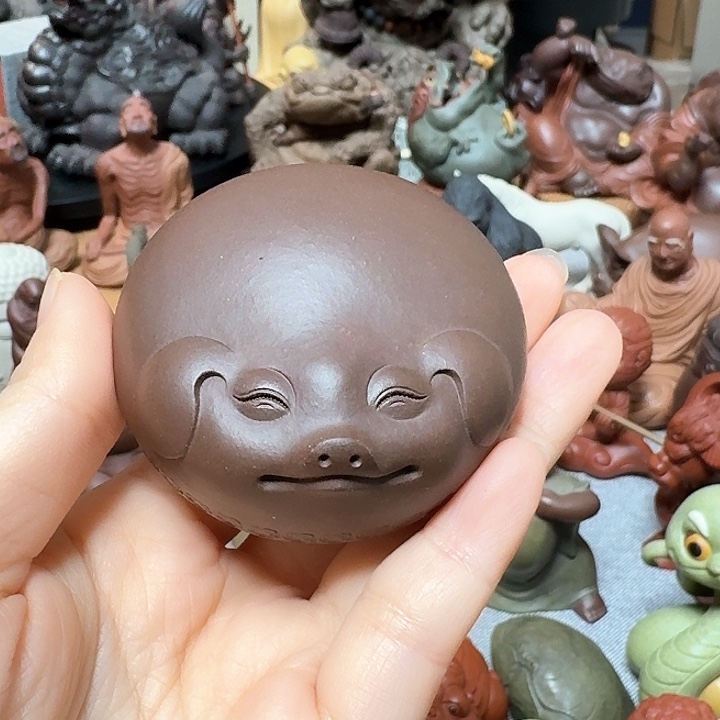 紫砂茶宠荷*扁猪扁猪