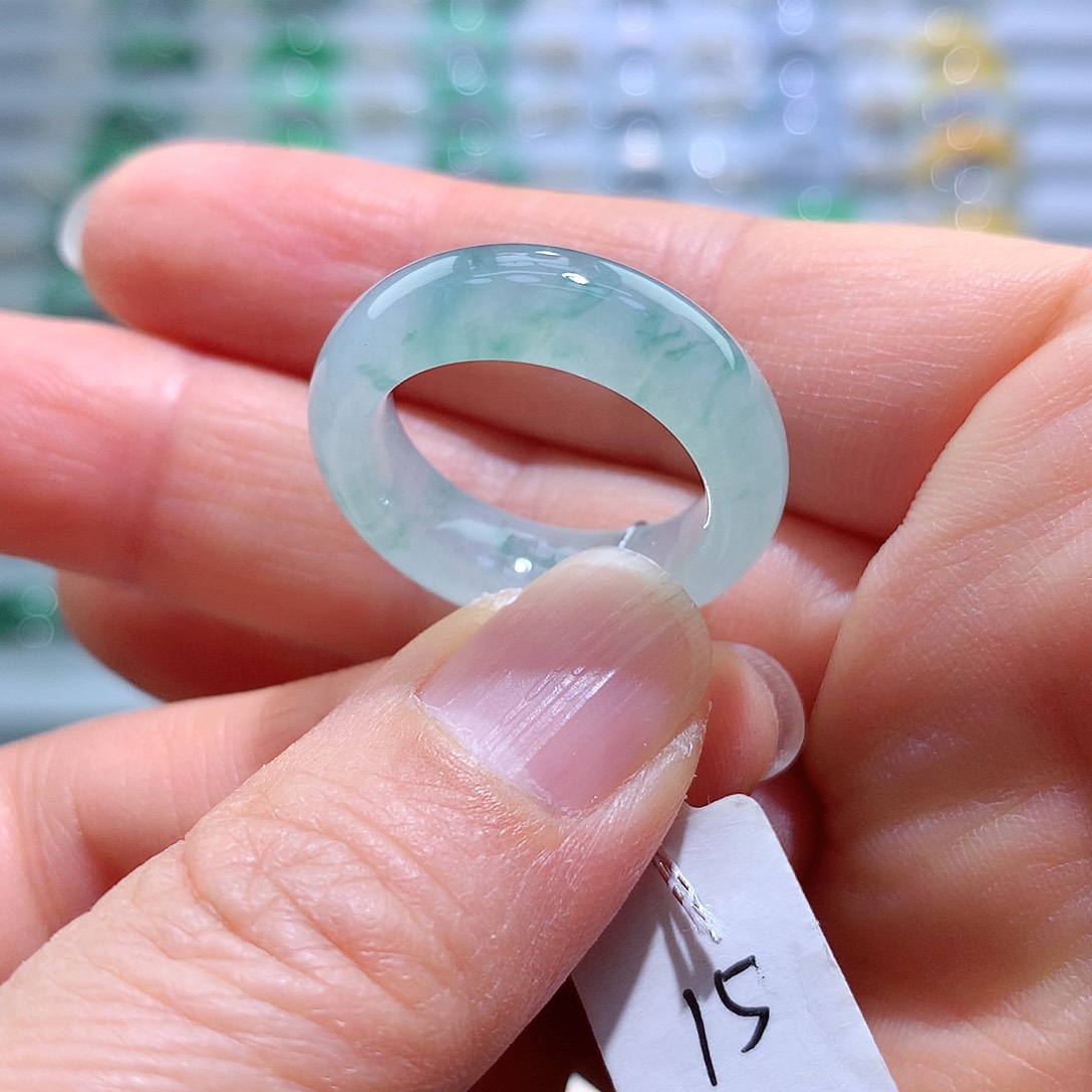 翡翠戒指未镶嵌15号