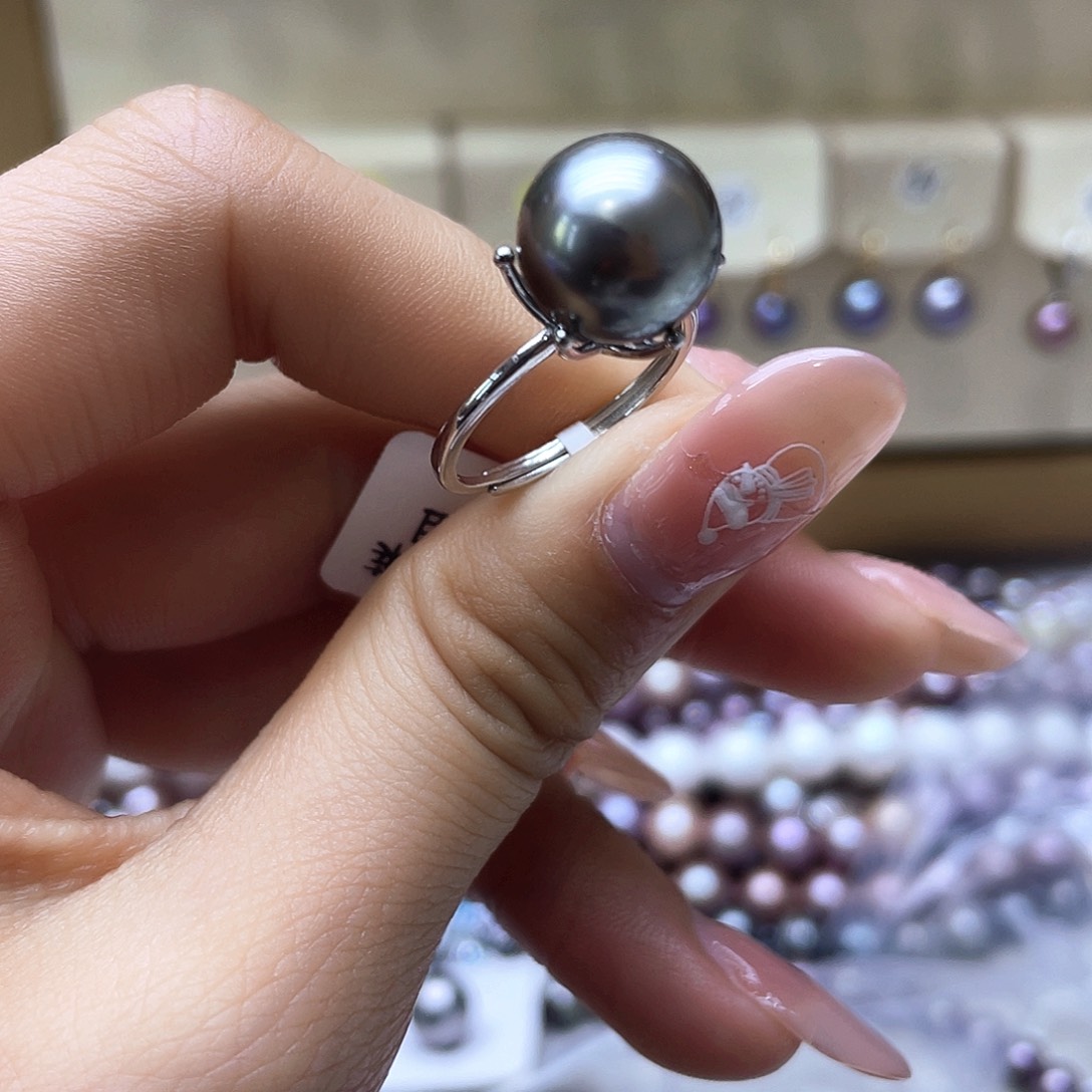 海水珍珠戒指银S925镶嵌
