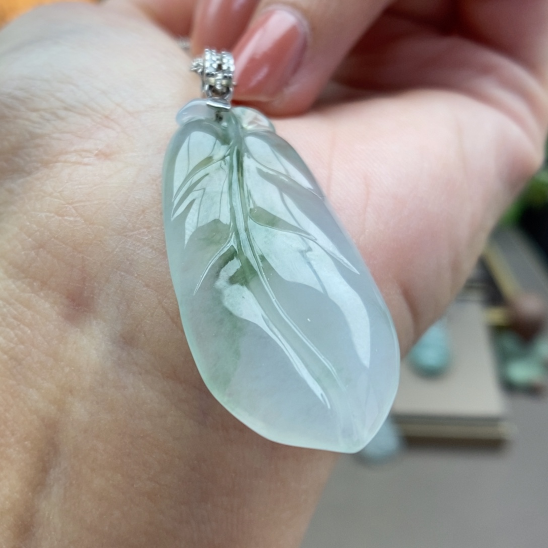 翡翠银S925镶嵌颈饰吊坠22