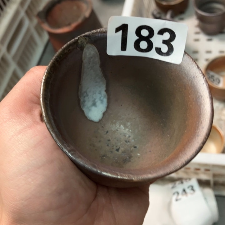   郭锦山柴烧茶具茶杯大放漏