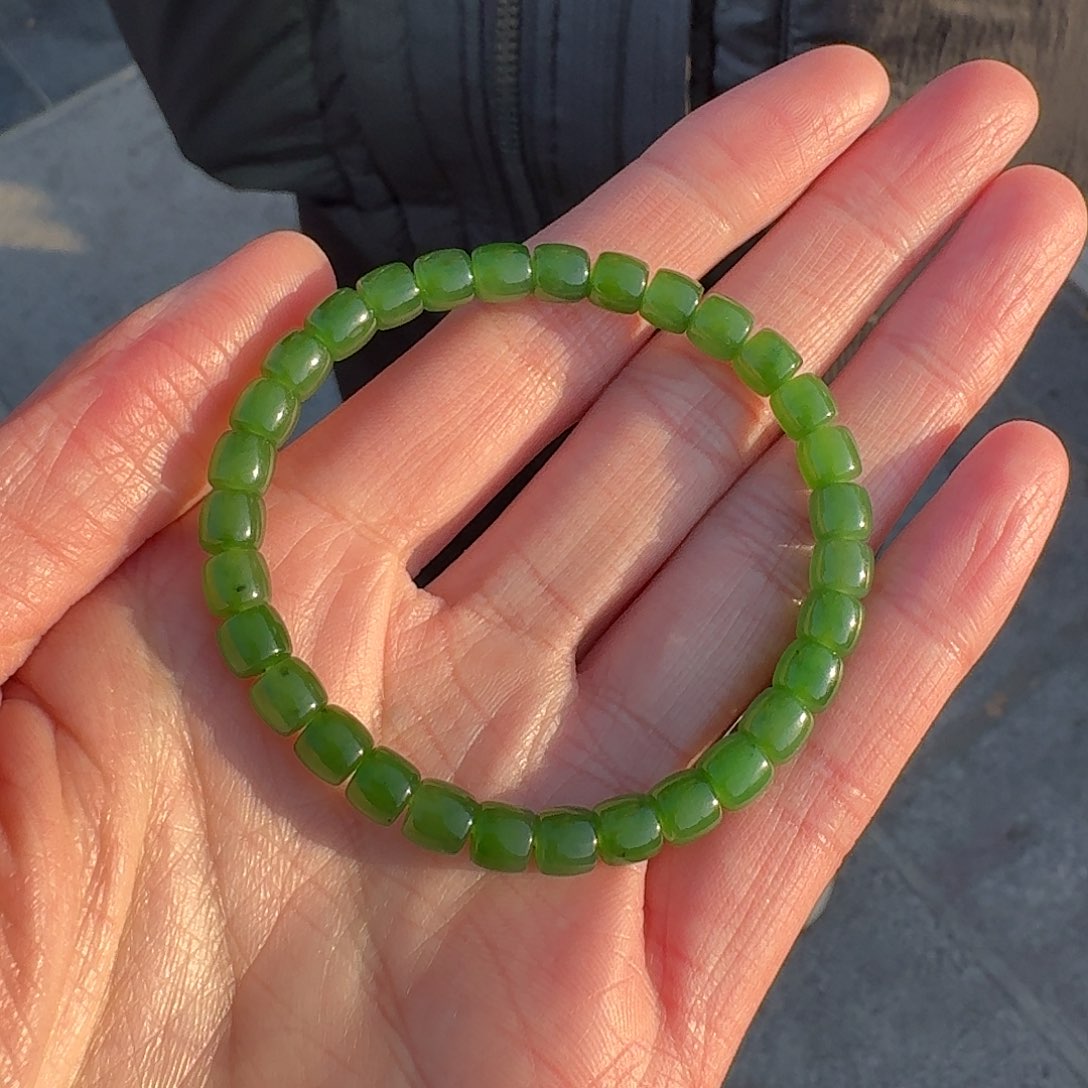 和田玉手串未镶嵌113阿豪