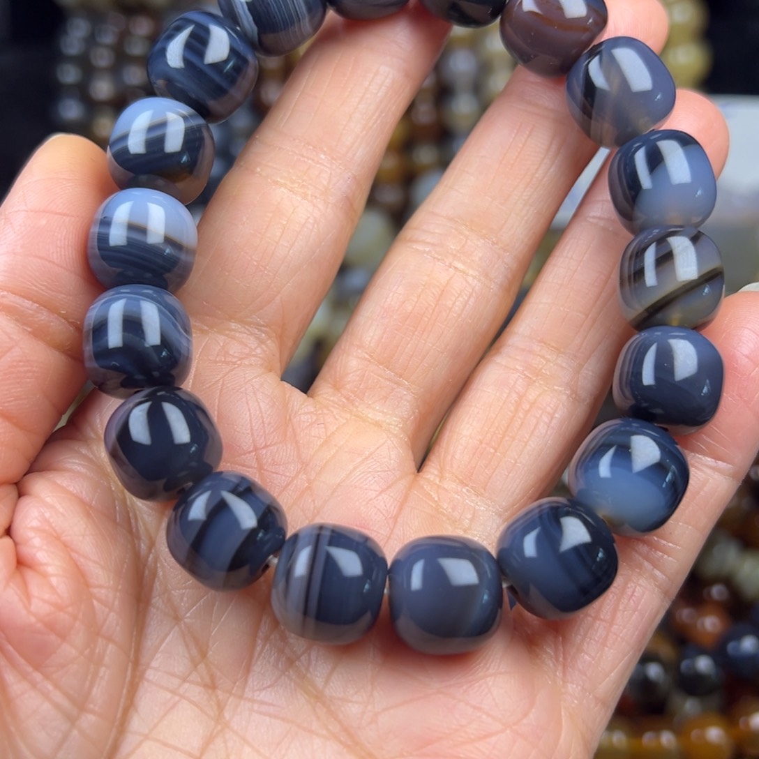 流***者玛瑙/玉髓未镶嵌手链