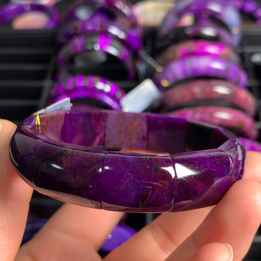 苏纪石（舒俱来）帝王紫镯排未镶嵌