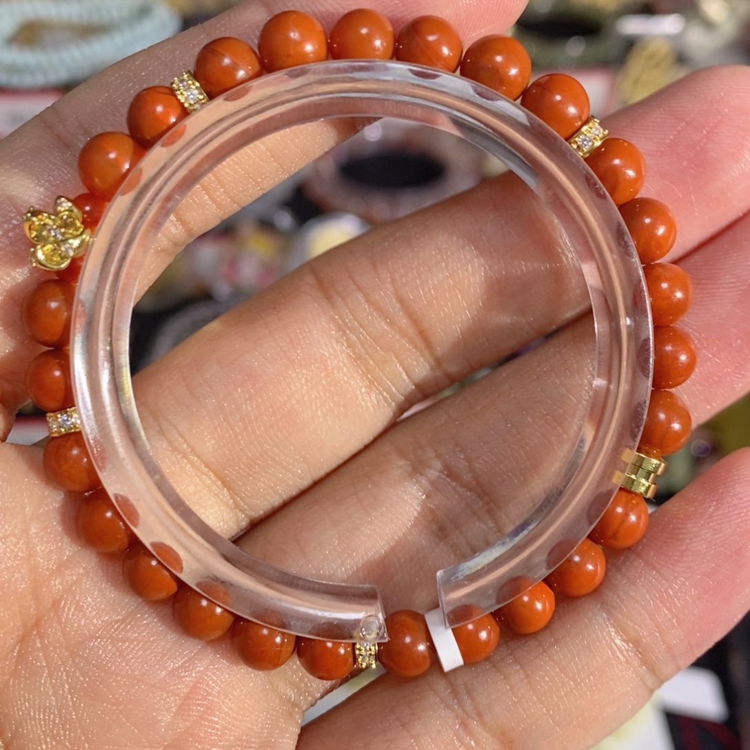 南红玛瑙手链合金