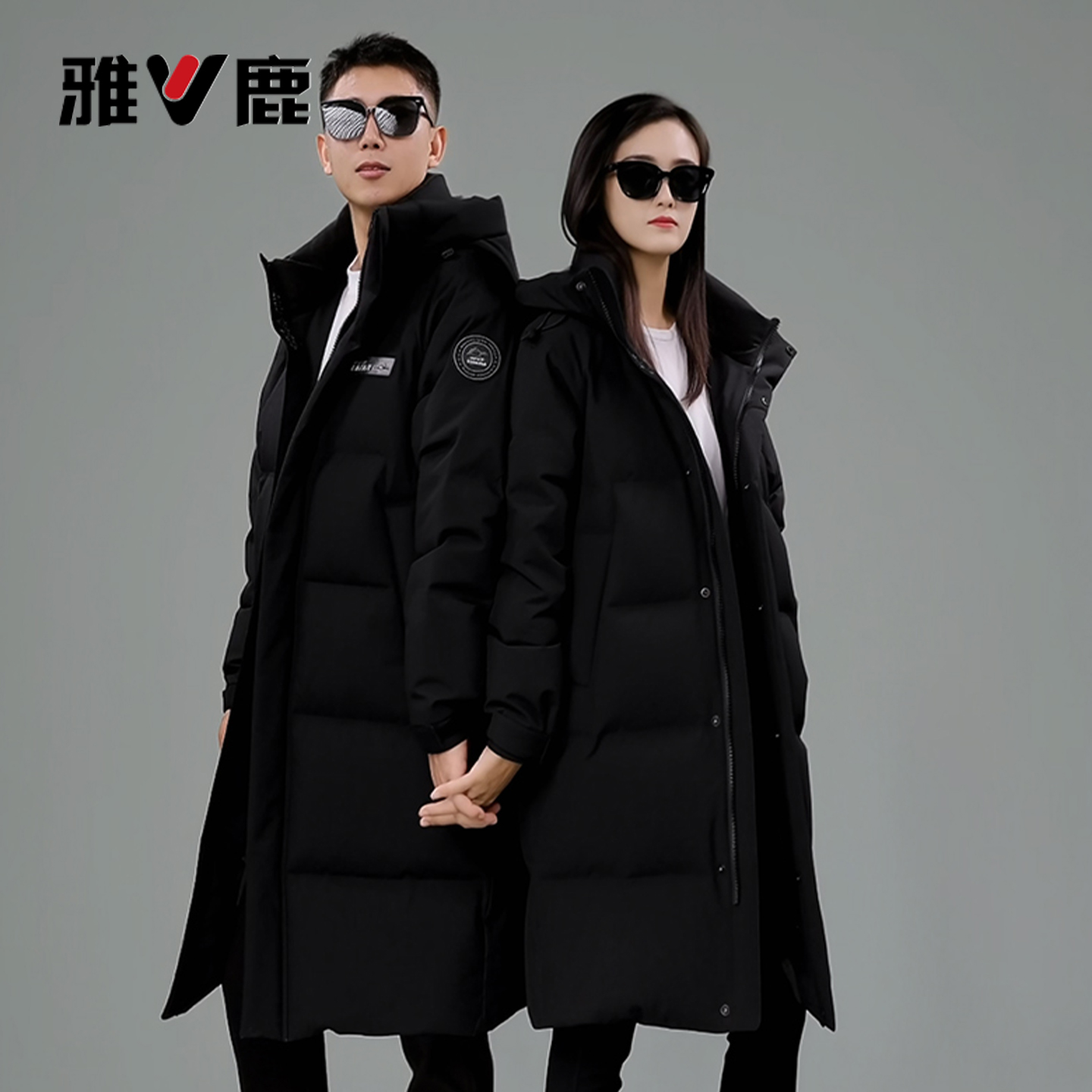 雅鹿洋气男款加厚时尚韩版羽绒服长款羽绒服YLN07B01360