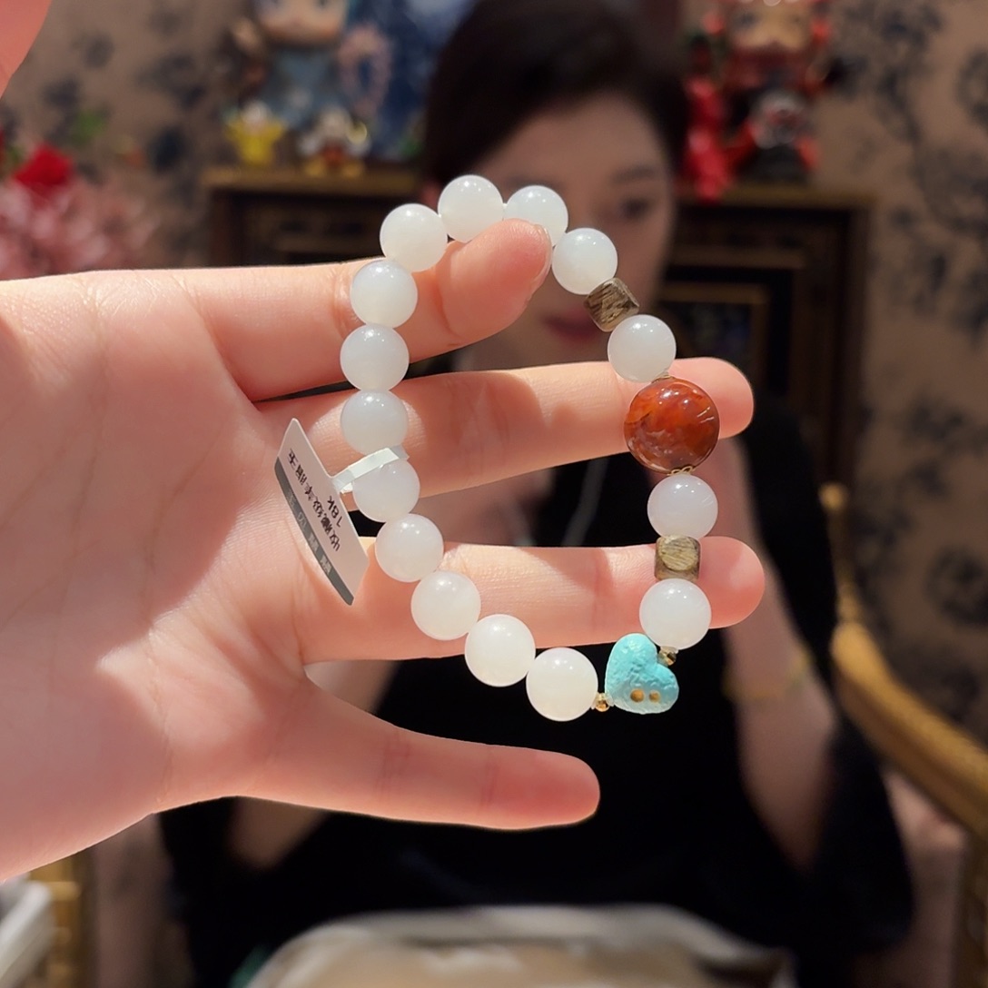 和田玉手串未镶嵌