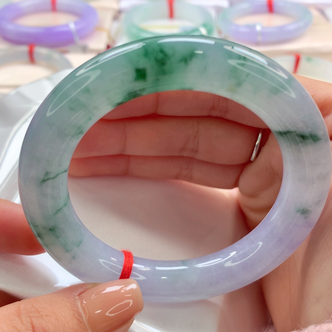 翡翠手镯（圆镯）未镶嵌师妹莫奈特色