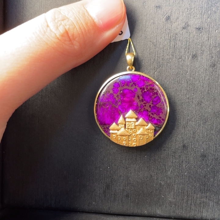 苏纪石（舒俱来）18K金镶嵌吊坠(不含链)