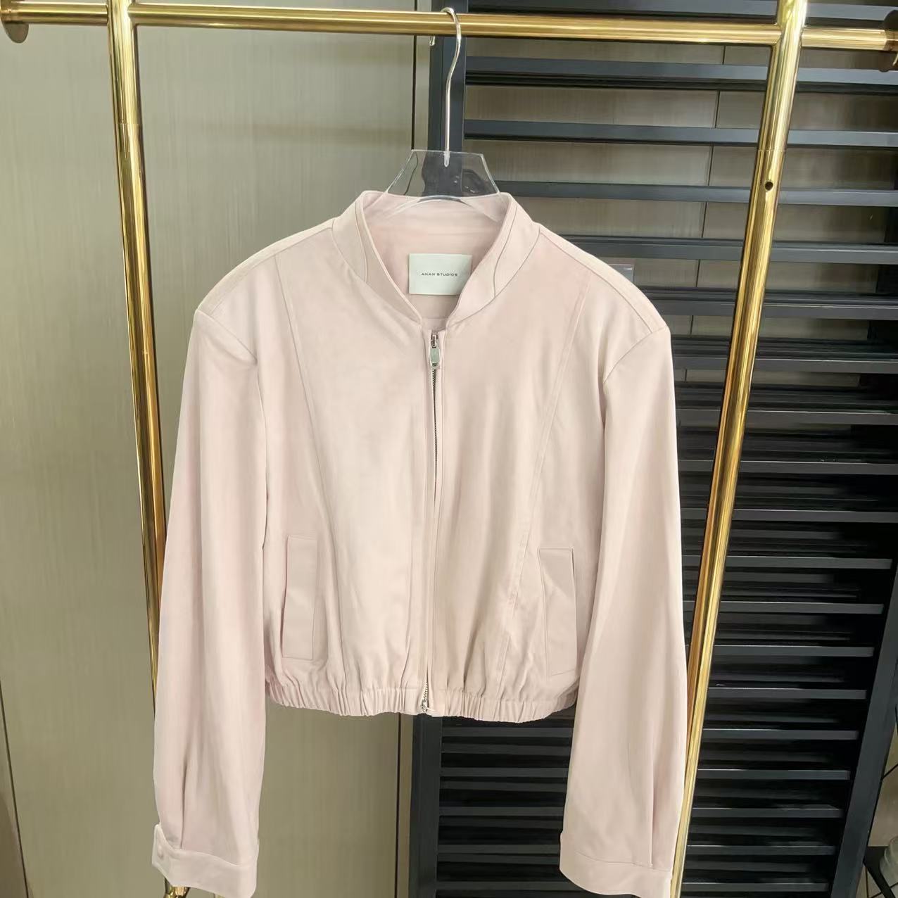 GUIDI GUDI【粉皮皮】气质休闲百搭时尚皮外套 W9510060H