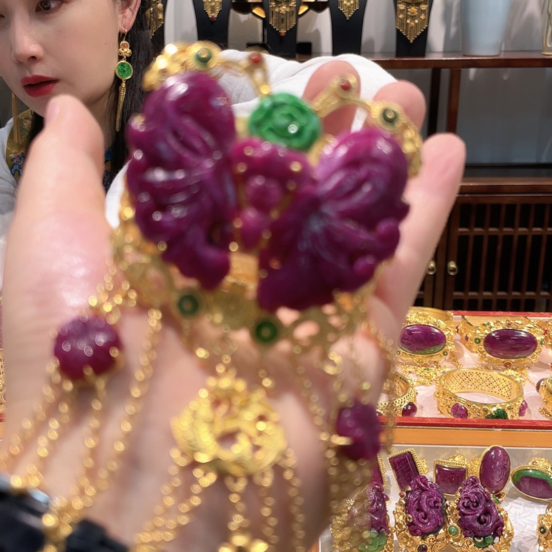 锦纶非金属手镯红宝