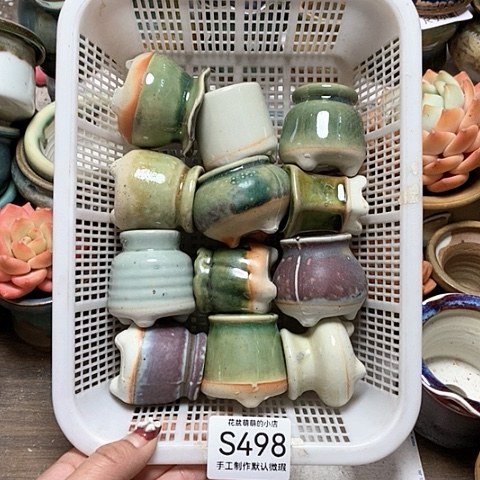 紫砂花盆498微瑕品口径3厘米左右