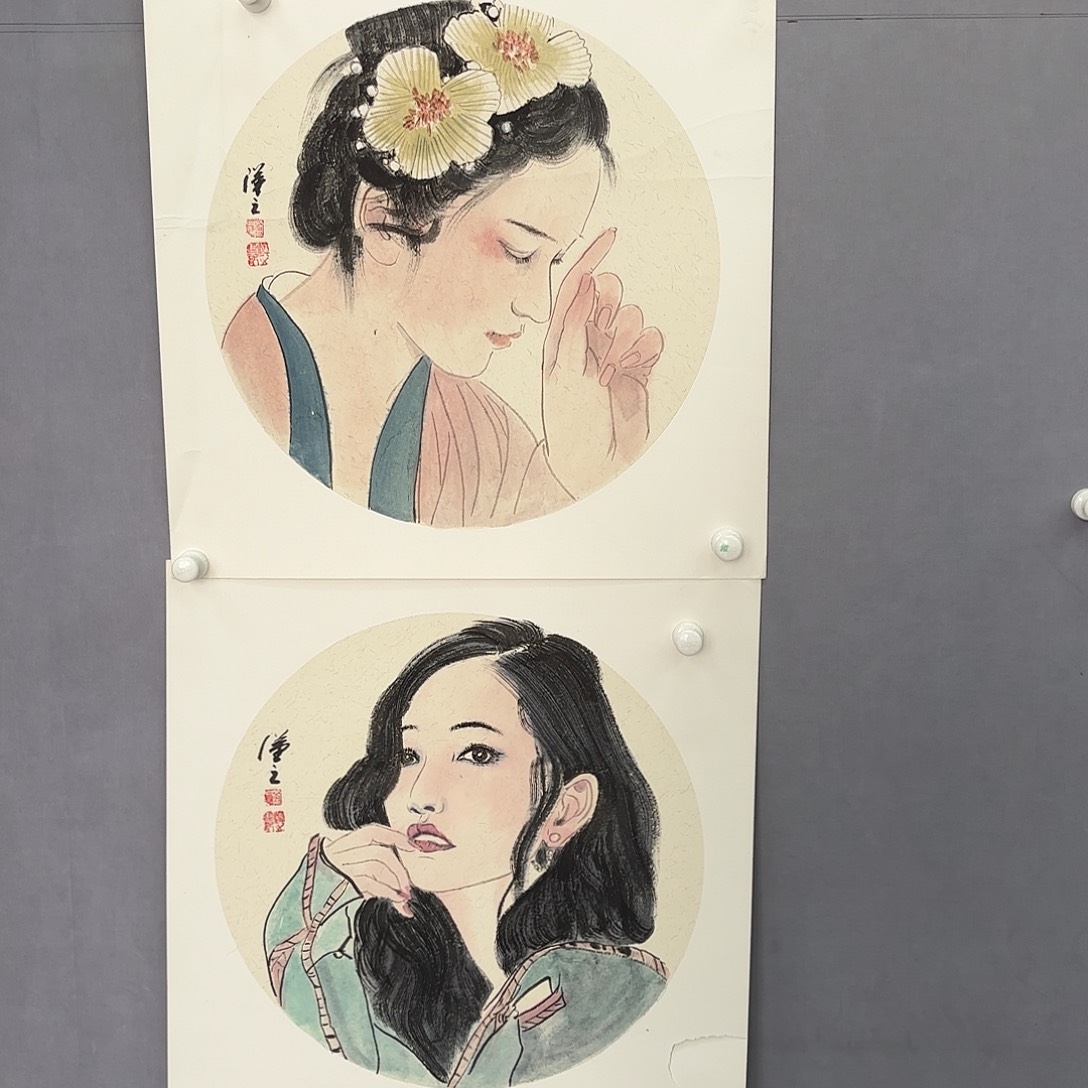 国画亲笔手绘真人手绘