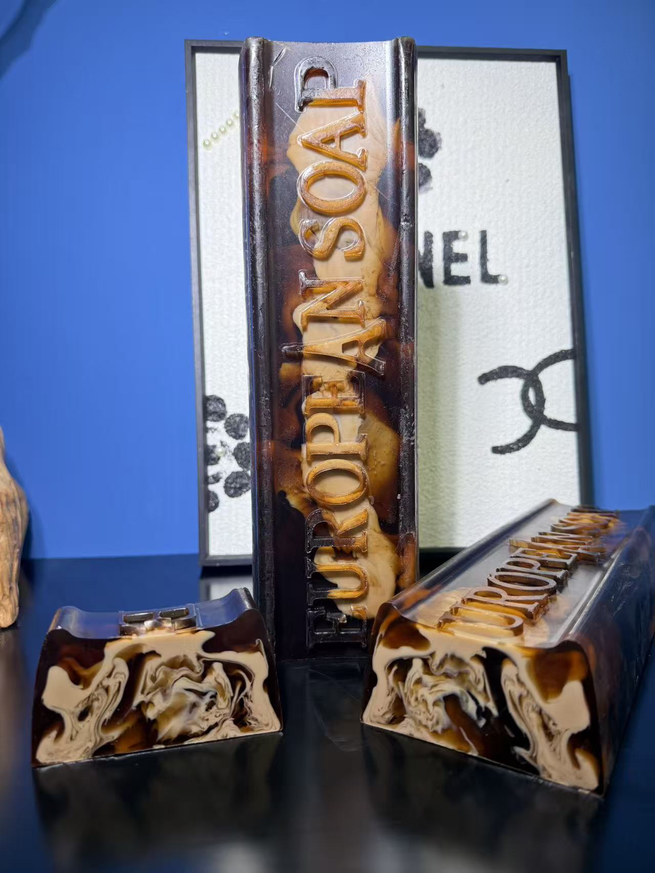 名媛纪出口尾单三叶草黑巧手工精油皂