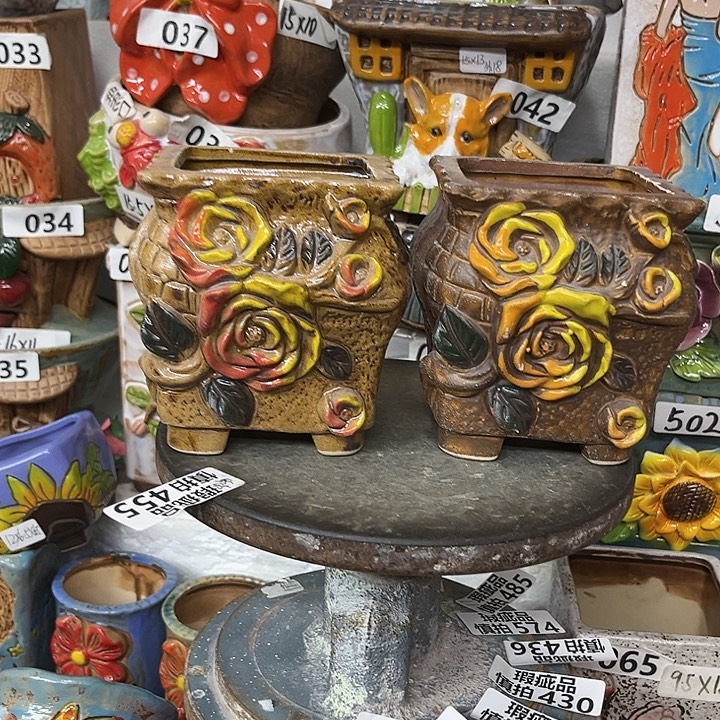 粗陶材质多肉花盆