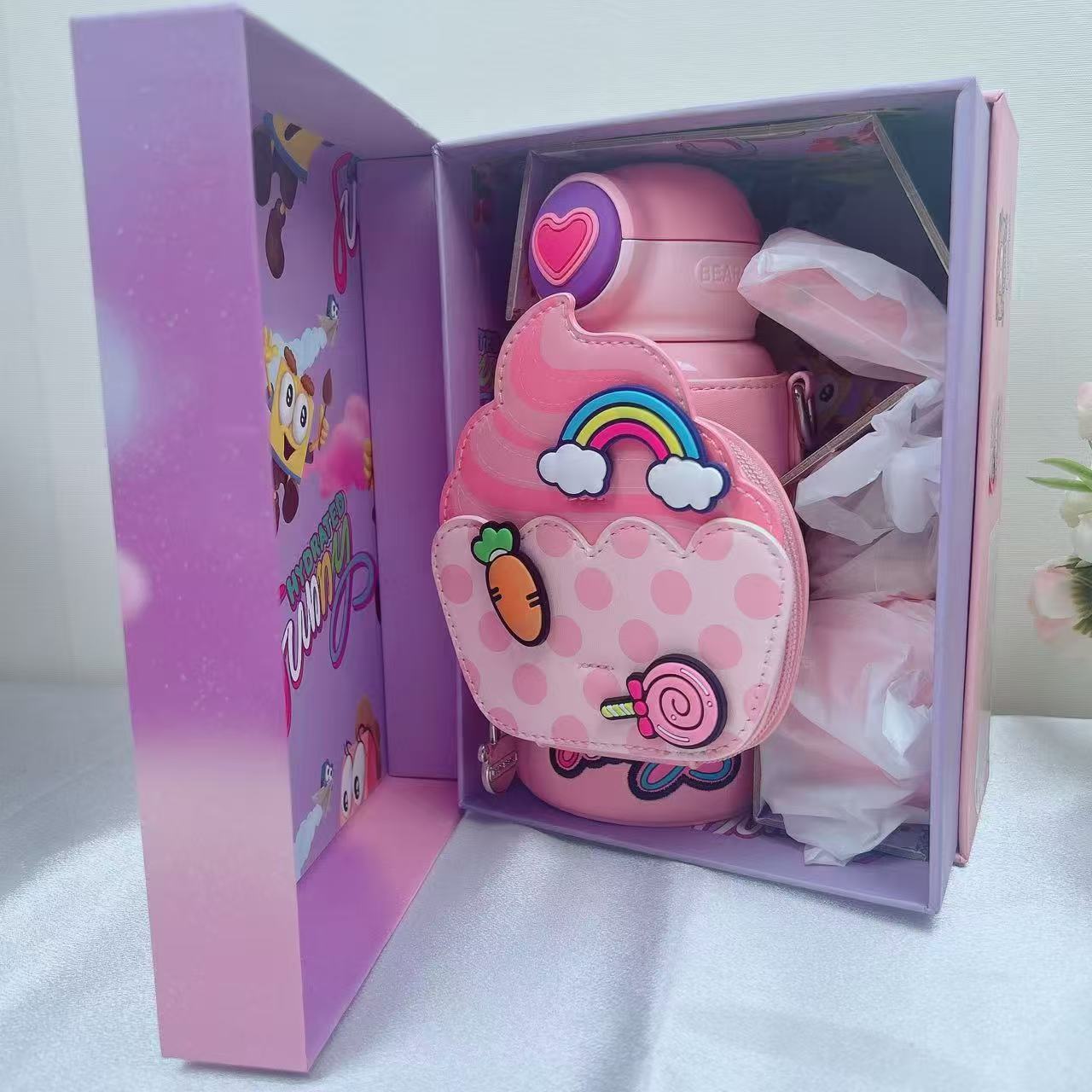 品牌高档礼盒装吸管钛杯