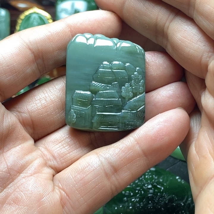 和田玉（碧玉）挂件未镶嵌