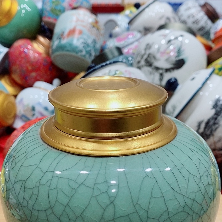 陶摆件储存罐茶叶罐密封罐