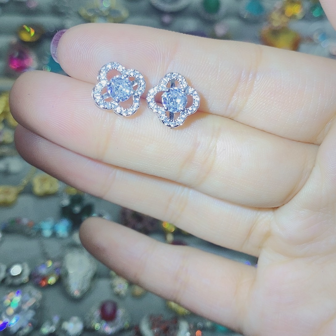 【闪购商品】托帕石耳饰银S925镶嵌