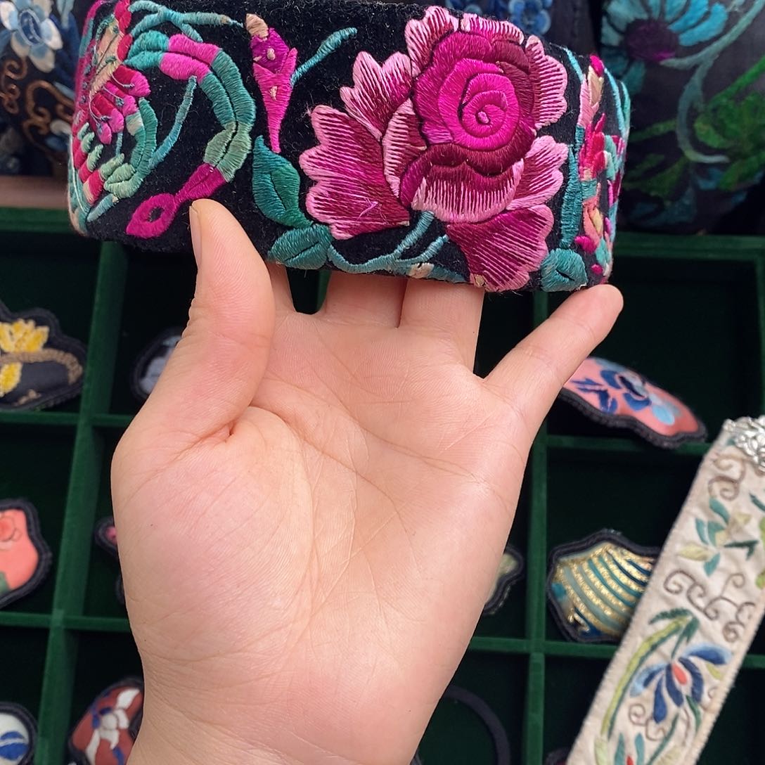 刺绣爱****始老绣手工刺绣发箍