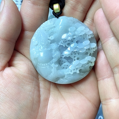 翡翠颈饰未镶嵌天然缅甸翡翠a货