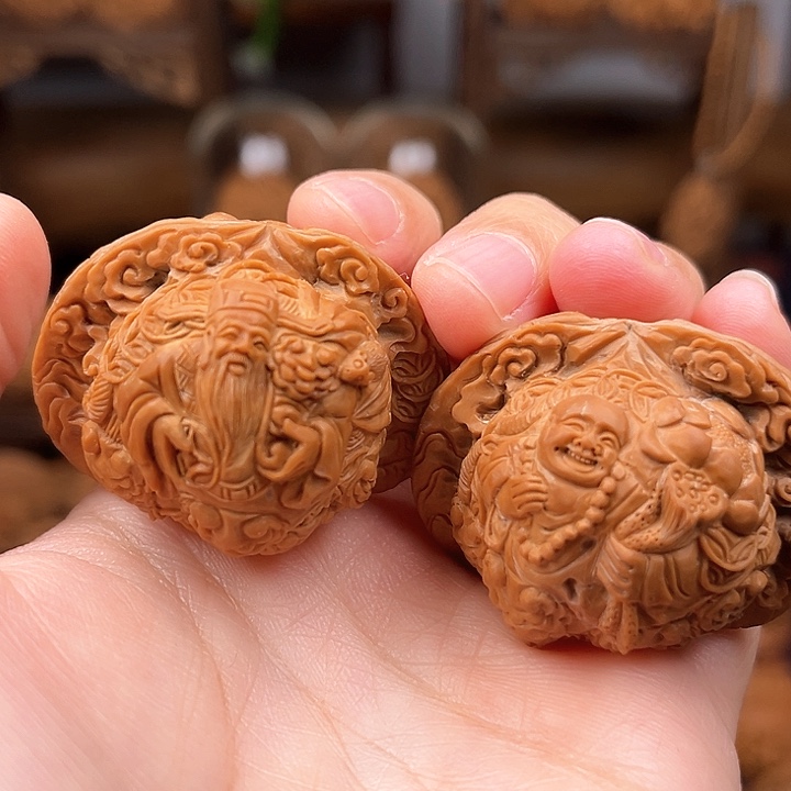 核桃把件福禄寿禧