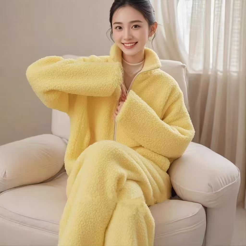 H77冬款珊瑚绒家居服套装
