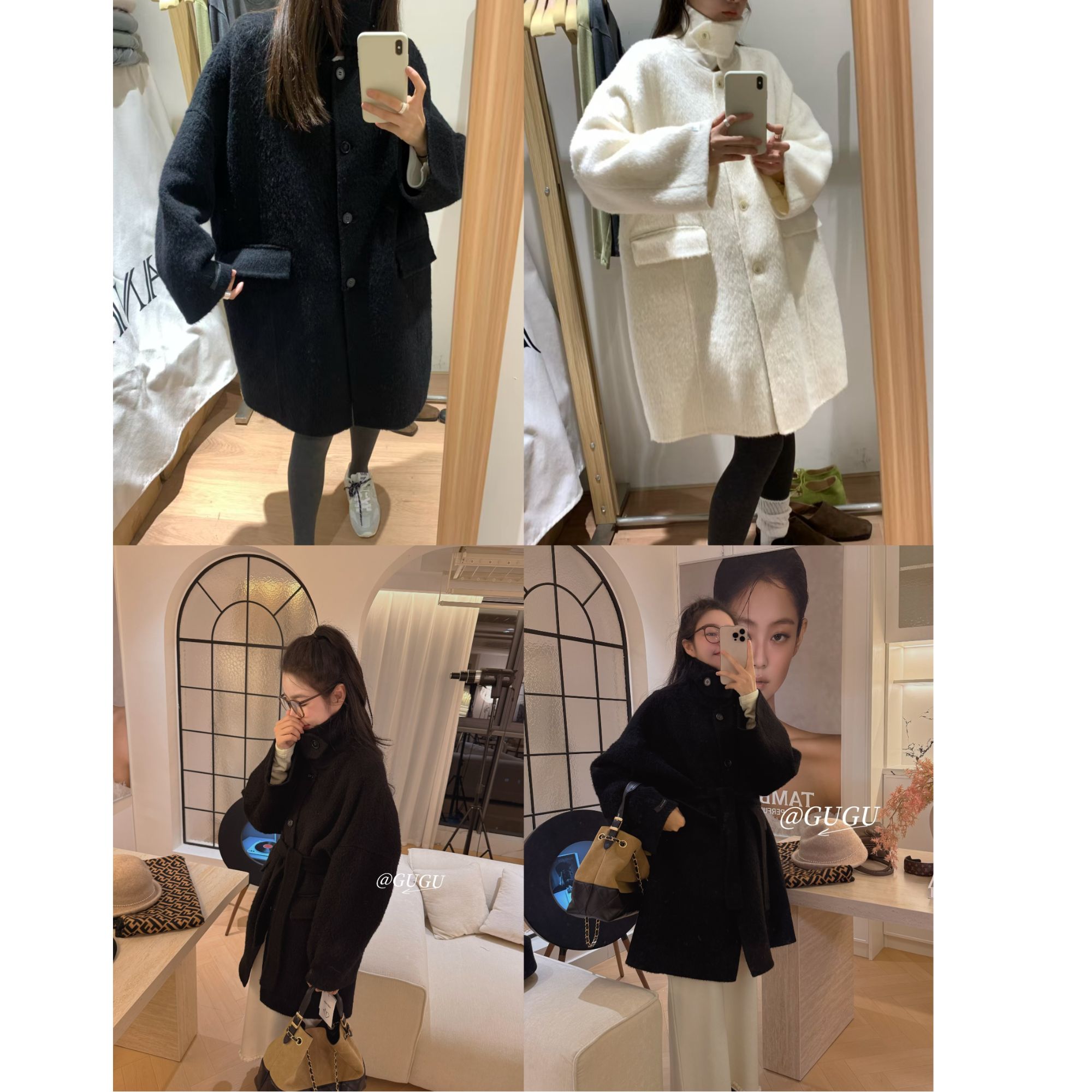 【古古】【苏力大衣】韩国订单原标全手工苏力羊毛双面大衣外套G25550