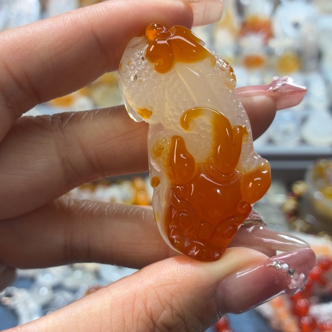 玛瑙/玉髓未镶嵌吊坠(不含链)