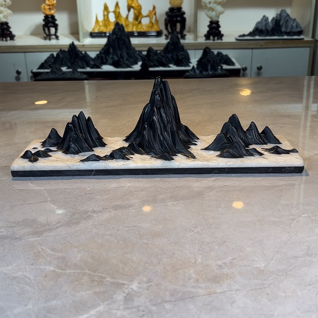 小****陶灵璧石手工雕刻奇石摆件