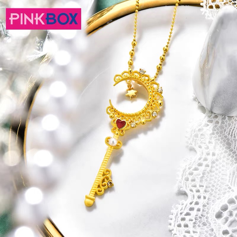 PINKBOX/娉饰珠宝星月权杖足金吊坠OGP072