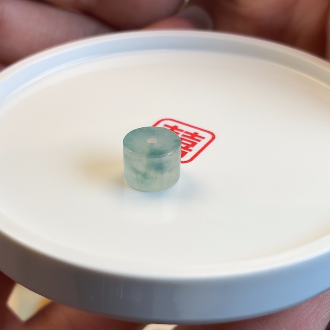 翡翠散珠蓝飘花桶珠