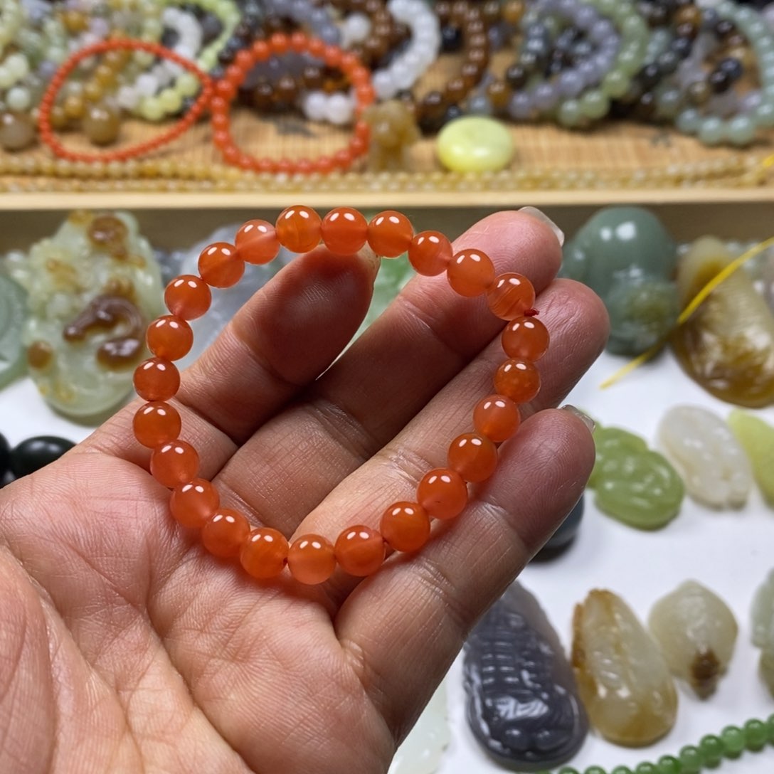 南红玛瑙手链未镶嵌