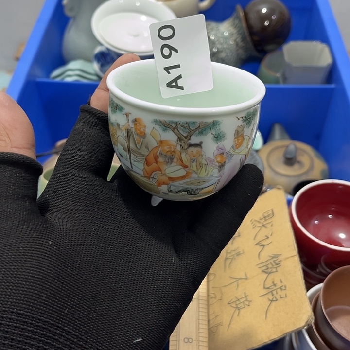 布****瓷片茶摆件工艺品摆件666