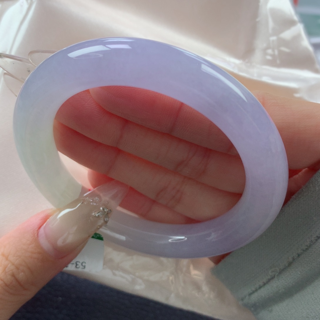 未镶嵌手镯翡翠缅甸天然翡翠A货53.4