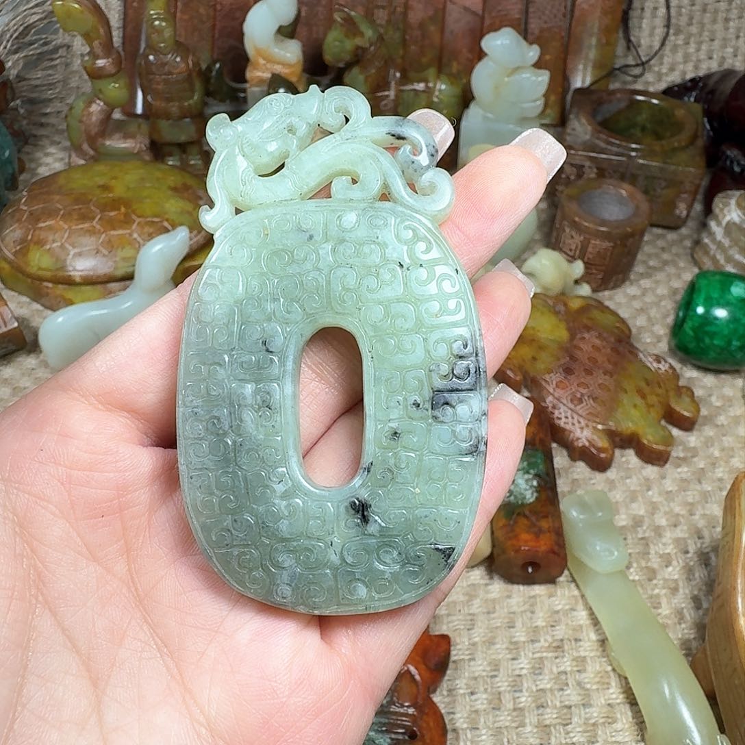 白玉菩提吊坠挂件