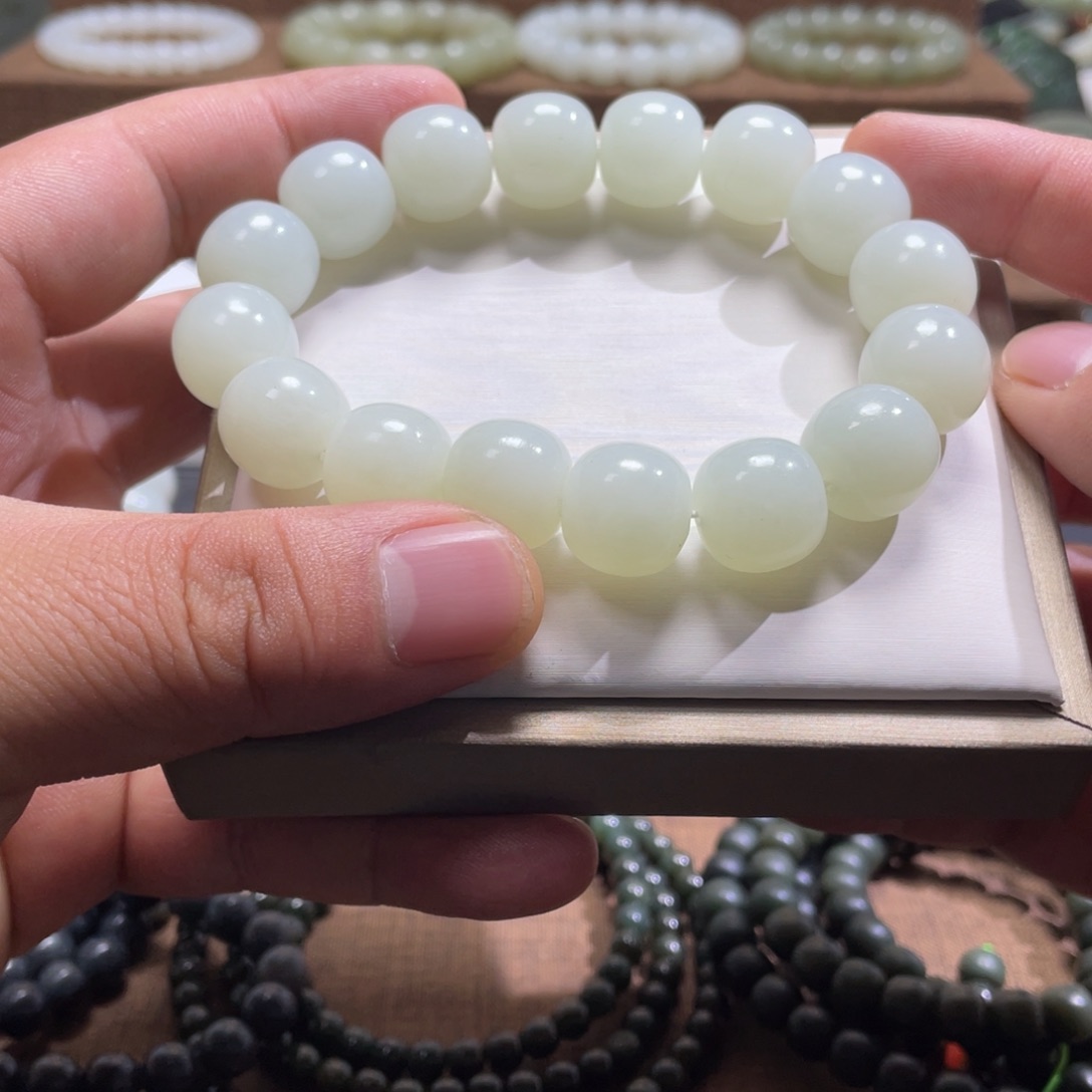 未镶嵌手链和田玉（白玉）龍**海