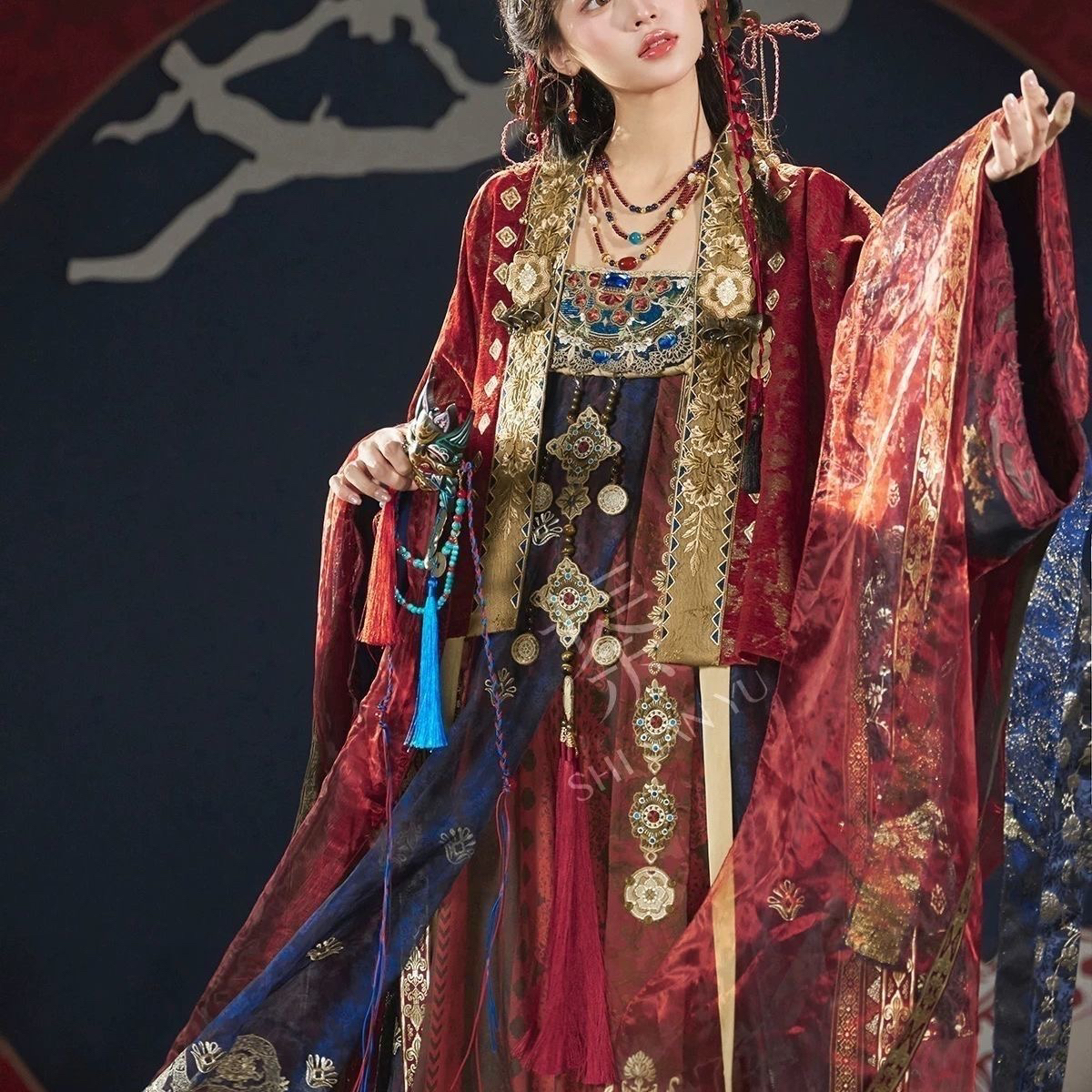 十三余小豆蔻儿[王母鬼宴-盗墓笔记联名]法门寺吊带裙唐制汉服女
