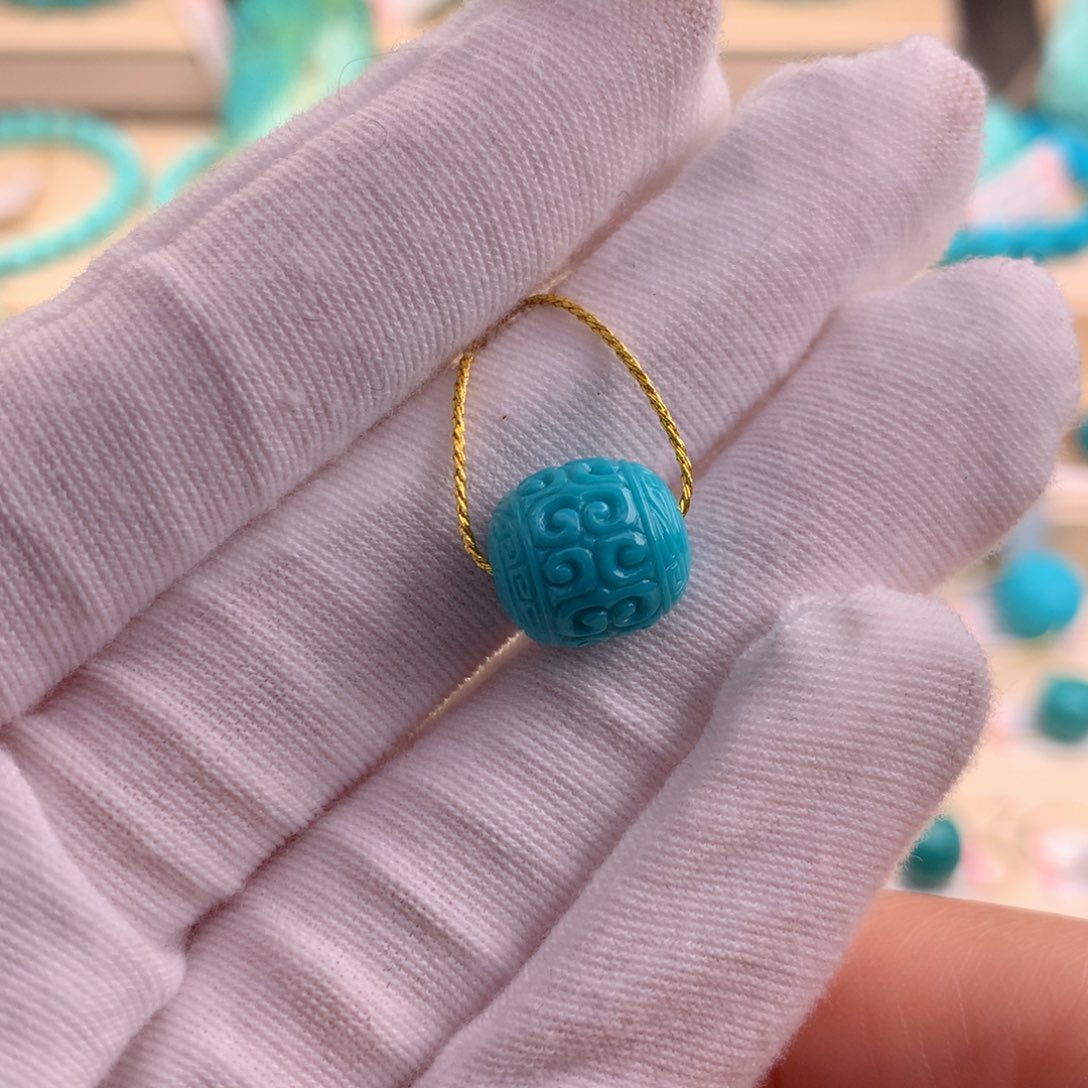 绿松石珠宝奇石未镶嵌10.7*11.5mm