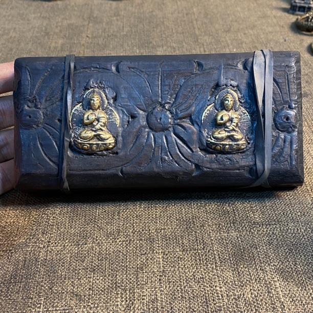 藏区老经书盒全套经书收藏