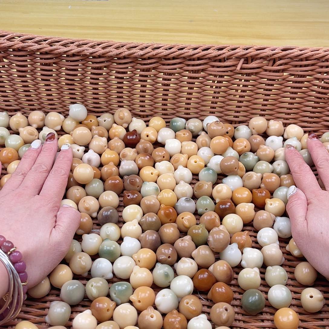 白玉菩提吊坠B/17mm/15颗