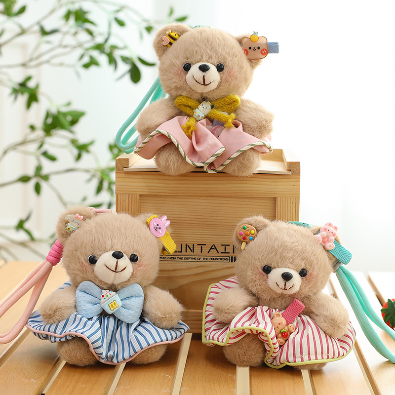 【礼礼】麦洛熊包包挂件可爱4寸毛绒玩偶可爱包挂