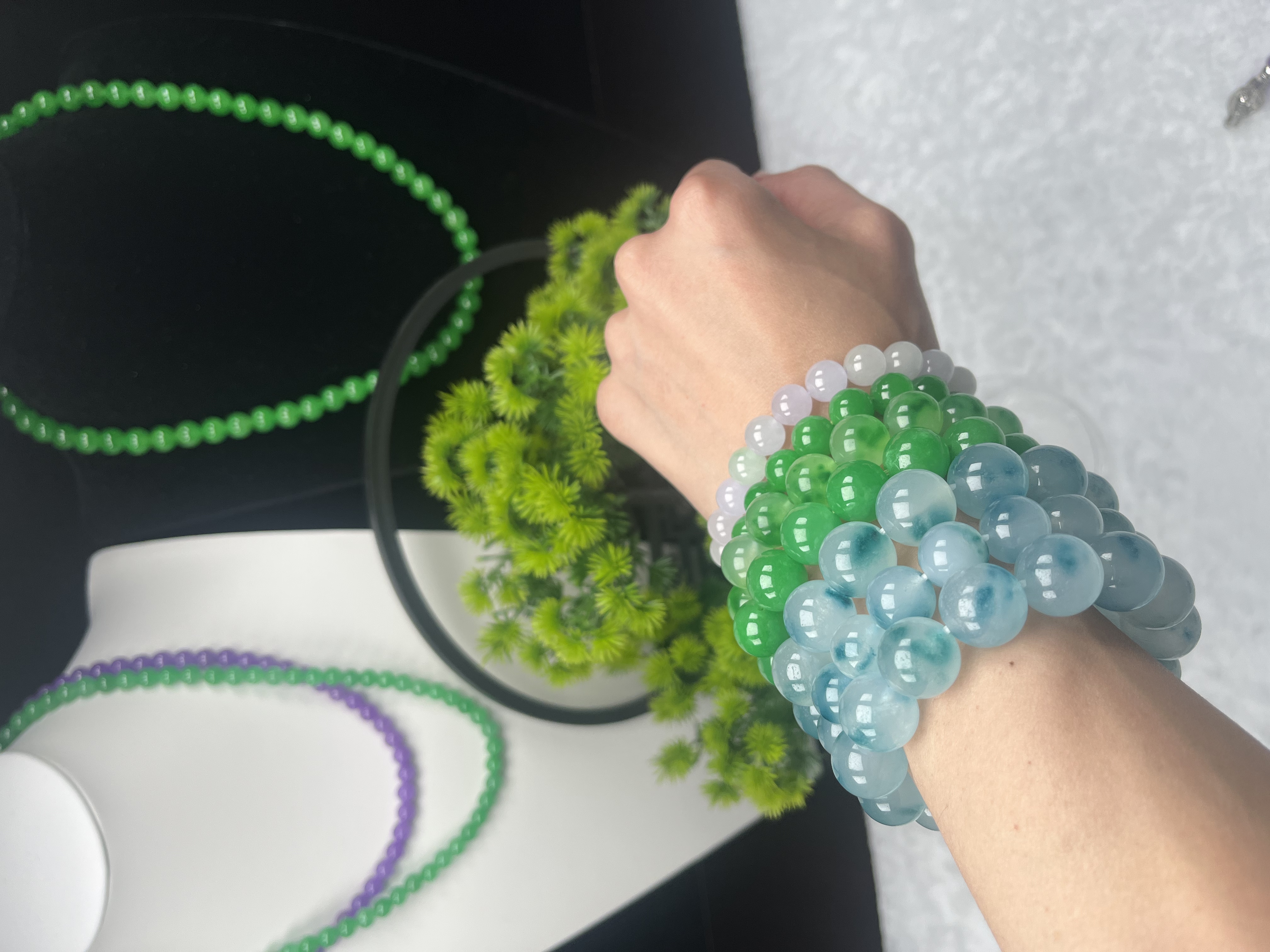 天然翡翠  飘花 手串 项链 (联系客户专属链接不联系客服不发)