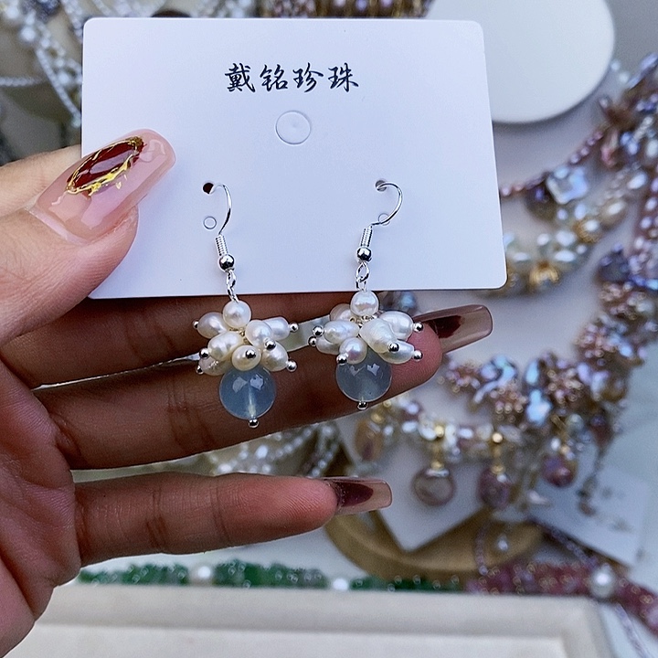 淡水珍珠颈饰银S925镶嵌