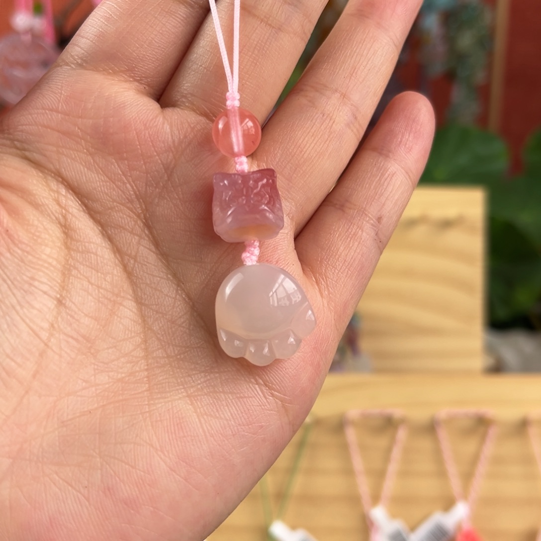 醒狮猫爪手机挂件