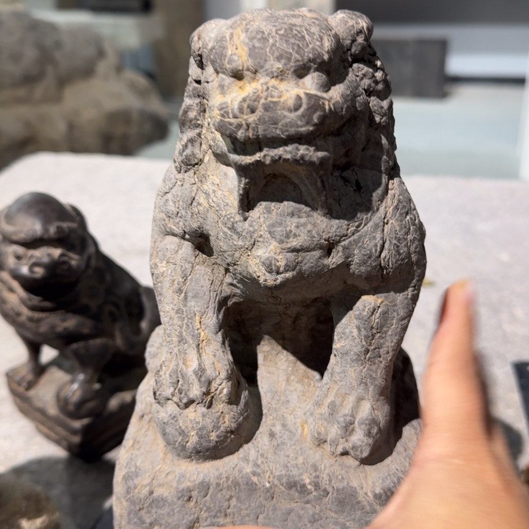 舒***室石材青石小狮子11111