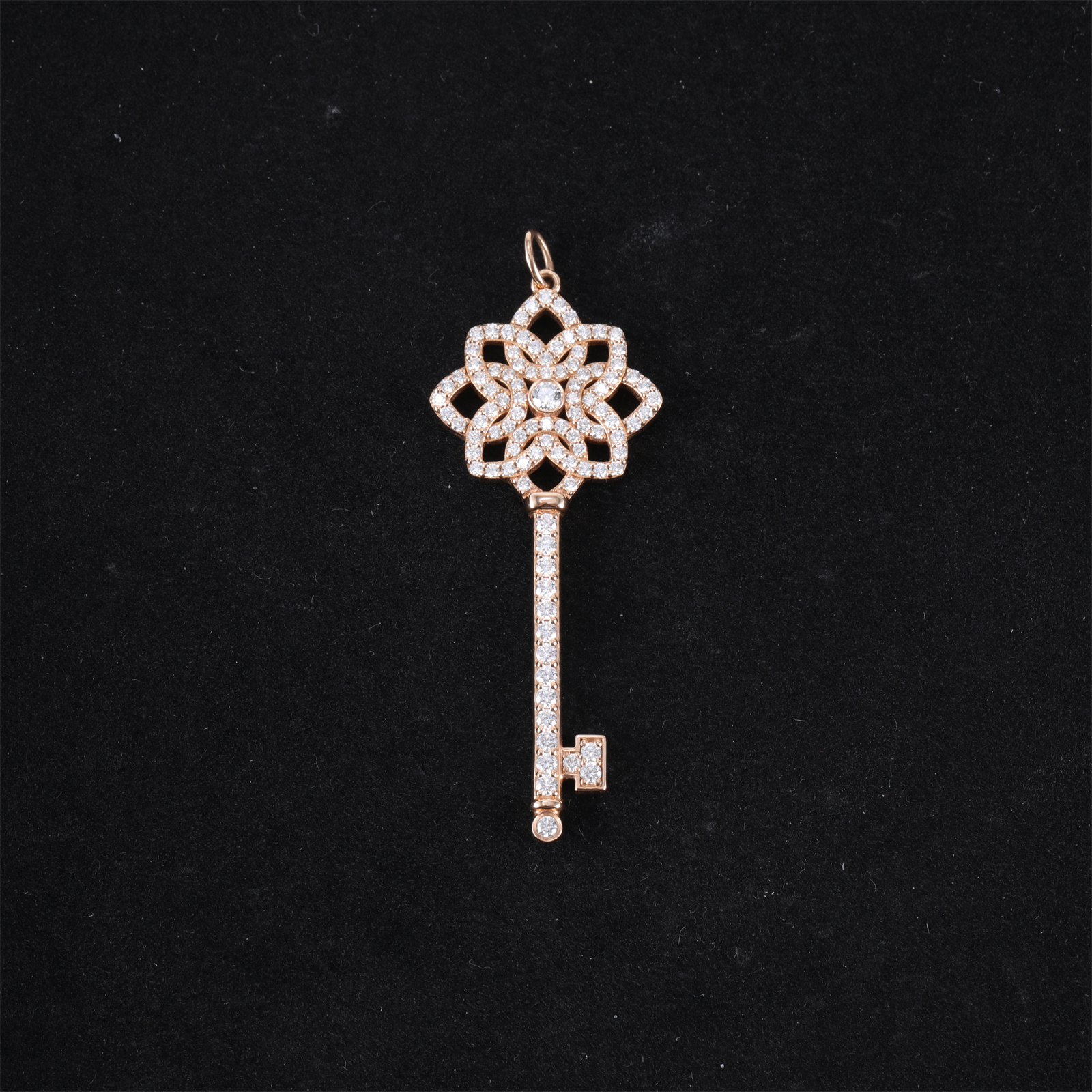 99新 Tiffany & Co./蒂芙尼 【满减黑黑】钥匙 满钻 吊坠 项链 大号