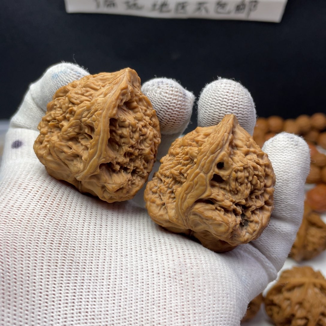 文玩核桃把件饭**?63龙洞峪半臂全品无修