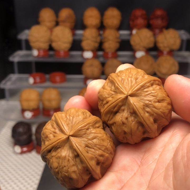 六***伴文玩核桃把件201聚宝四棱